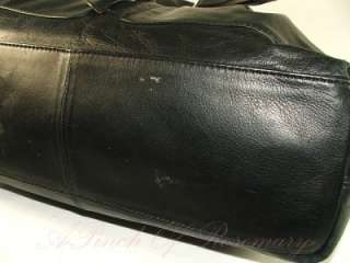 Makowsky Windham Leather Tote Bag Purse Black  