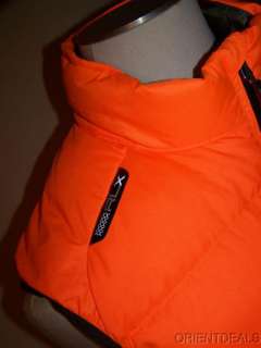 New Ralph Lauren RLX Logo Down Quilted Orange Vest L  