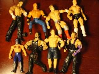 description this is a lot of 8 wrestling figures and