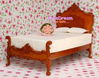   Victorian Bed for Barbie Fashion Royalty Pullip Doll Handcrafted
