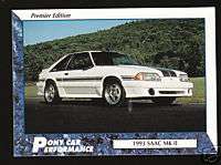 1993 93 FORD MUSTANG SAAC MK II Pony Car Picture CARD  