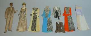 Edwardian Fashion Magazine Paper Dolls w 4 Intricate Handmade Costumes 
