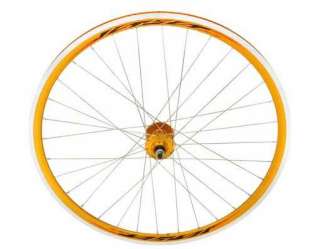 YELLOW 700c Bike wheel V 32mm Alloy Free rear track Wheel fixie bike 