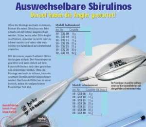 Auswechsel Sbirolino halbsinkend Forelle Pose Schwimmer  