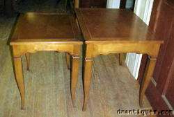 c1950 OLD COLONY Solid Cherry Stacking Lamp Tables  