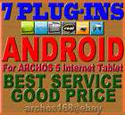 Plug ins Archos 5 ANDROID Internet Tablet Plug in FM