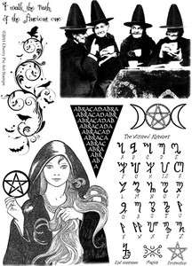 Witch Time  set of UNmounted rubber stamps Cherry Pie  