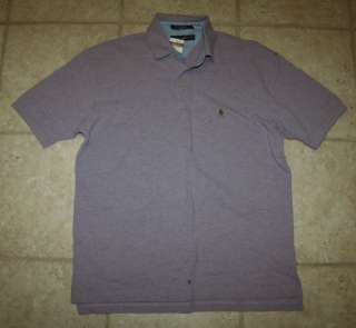 NWT Tommy Hilfiger Mens Large Basic Purple Polo Shirt  