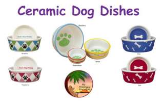 PAWS & BONES Deluxe Ceramic Dog Dish Collection   NEW  