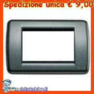 VIMAR IDEA PLACCA RONDO 3M 16753.23 ANTRACITE METALL.  