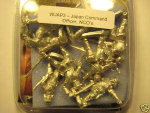 WW2 MINIATURES JAPAN COMMAND OFFICERS NCOs 28mm 1/60  