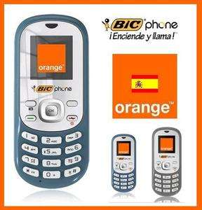 SPANISH ORANGE PREPAID ALCATEL MOBILE BIC PHONE WITH 10€ CREDIT SIM 