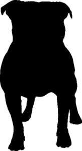 STAFFORDSHIRE BULL TERRIER SILHOUETTE CAR DECAL STICKER  