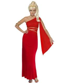 Womens Red ROMAN EMPRESS Greek Mythology Fancy Dress Costume X Large 