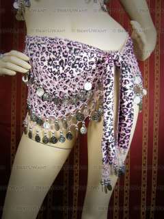 Belly Dance Velvet Animal Print Hip Scarf Belt Costume  