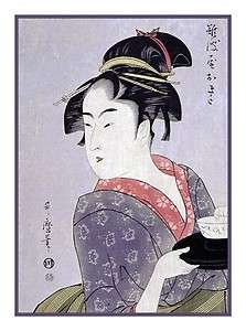 Japanese Utamaro Teahouse Geisha Counted Cross Stitch Chart Free Ship 