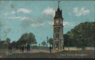 UK NEWMARKET CLOCK TOWER 1904 POSTCARD  