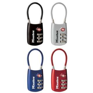 Master 4688D Luggage Lock Flexible Cable Protects Zipper TSA Accepted 