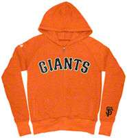San Francisco Giants Girls (7 16) Orange Full Count Full Zip Hooded 
