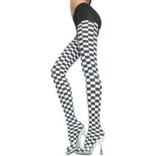 Checker Tights Black & White   Adult Ratings & Reviews   BuyCostumes