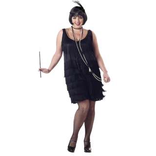 Flapper Fashion Plus (Black) Adult Costume   This Roaring Twenties 