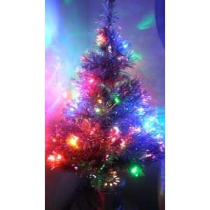  32 Fiber Optic Christmas Tree   Silver Needles   32 LED 