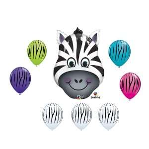   Latex Stripe Safari Jungle Animal Birthday Party Baby Shower Balloon