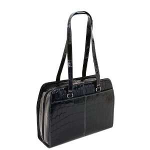   FEGINA (Black) Leather Ladies Laptop Tote Siamod Womens Briefcases