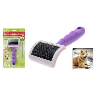   Como Purple Handle Pet Dog & Cat Bristles Grooming Brush
