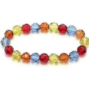  Multi Colored Crystal Faceted Beaded Bracelet Kitchen 