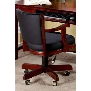    Hampton Bay Swivel Desk Chair/black Leather