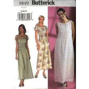  Sewing Pattern Misses Size 8 10 12 Easy Pullover Tucked Front Dress 