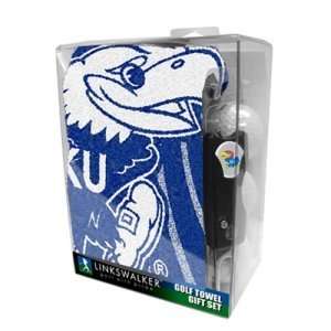 Kansas Jayhawks NCAA Jacquard Golf Towel Gift Pack w/ Balls (3 