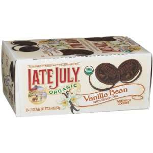 Late July Organic Vanilla Bean With Green Tea Sandwich Cookies, 12 