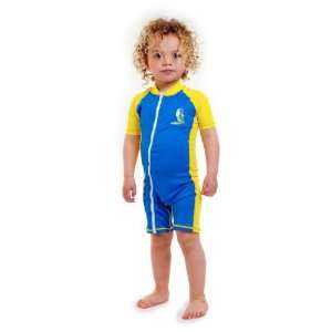  Baby infant size L sun UV Protection One Piece Blue/yellow Swimsuit 