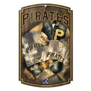    Pittsburgh Pirates Wood Sign w/ Throwback Jersey