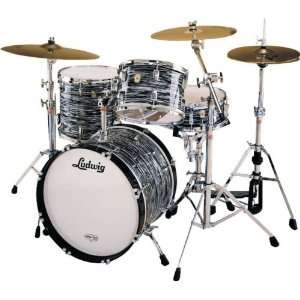  Ludwig Fab 4 Classic Maple Drum Set with 20 Kick, Silver 