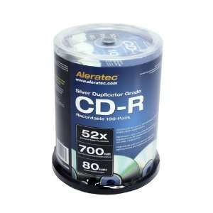  Aleratec Silver 52x CD R 100 Pack in Cake Box Spindle 