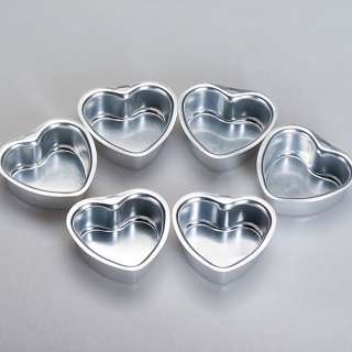 6x Aluminum Cake Tin Chocolate 3D Pan Heart Mold 2.9  