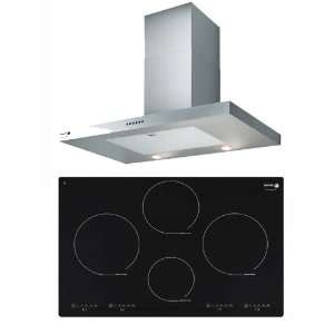   Black 30 Beveled Front Induction Cooktop with 36 Wall M Appliances