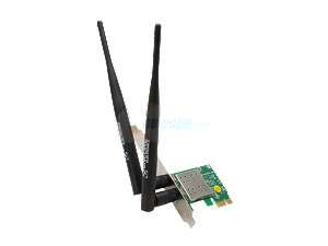   Two 5 dBi antennas, IEEE 802.11b/g/ n 2.0 PCI Express Up to 300Mbps