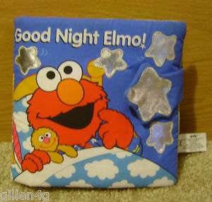 SOFT PLAY GOOD NIGHT ELMO ACTIVITY PLUSH BABY BOOK TOY  