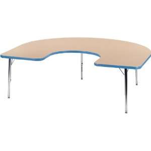   Series 60W x 66L Horseshoe Top Activity Table with Short Chrome Le