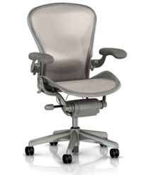 Herman Miller Aeron Chair Titanium Quartz Smoke Size C  