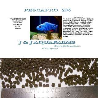 SF45 NEW African Cichlid 45% sinking 3/32 3# fish food tropical oscar 