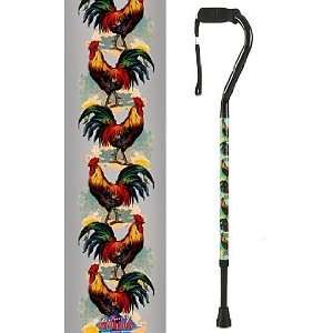  Offset Aluminum Adjustable Walking Cane Rooster by 