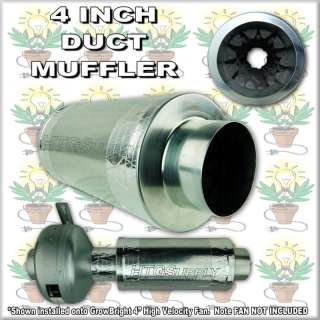 DUCT MUFFLER INLINE FAN SILENCER NOISE REDUCER inch four in carbon 