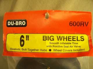  Big Wheels NIP Giant Scale RC Model Airplane Parts Smooth Tires #600RV