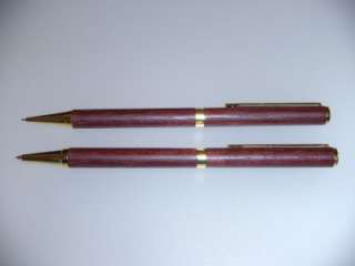 HANDCRAFTED C.T. DAVIS PEN & PENCIL SET AMARANTH WOOD  