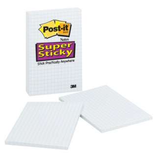 pk. 4x6 Post It Super Sticky Grid Notes.Opens in a new window